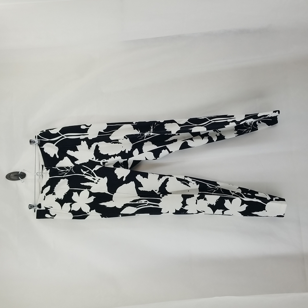 LUCIDEZ by MARCIA AZZI Made in Brazil Black White Floral Dress Pants